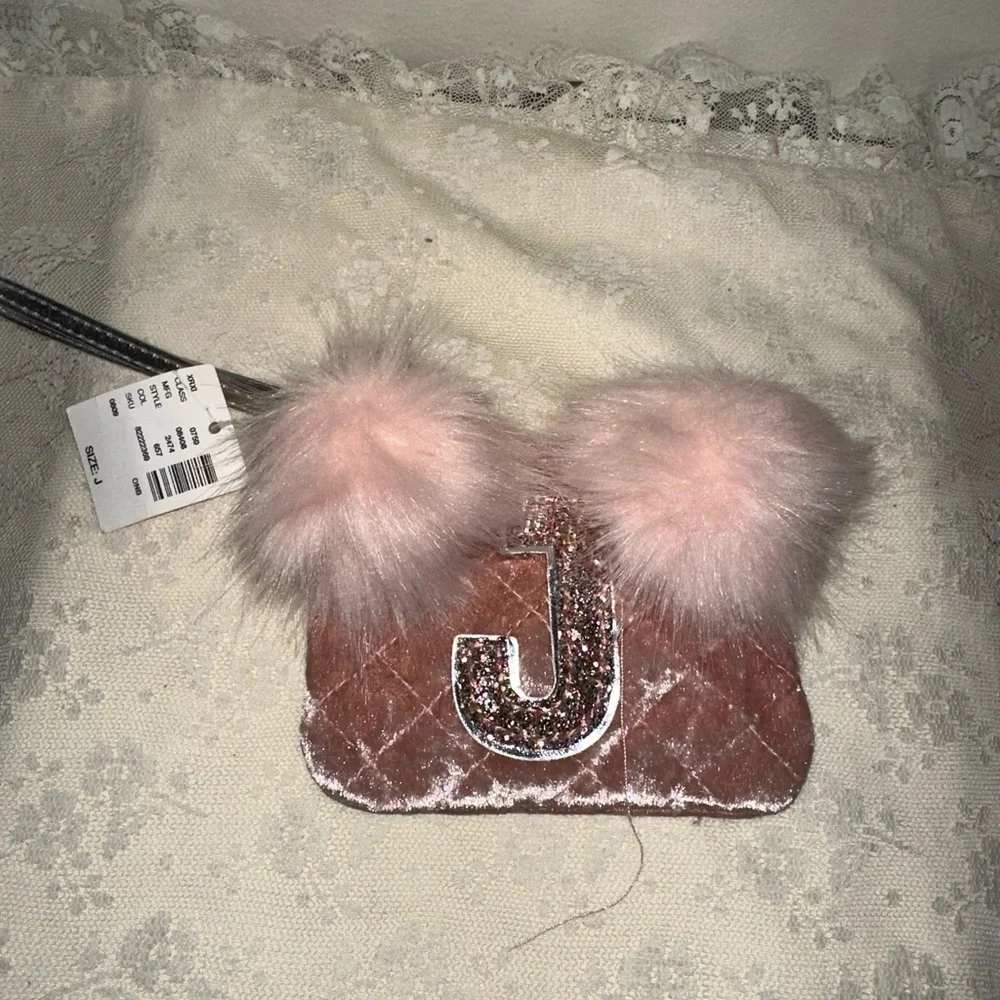 NEW Justice Girls J mini Purse Bag Wristlet Monogrammed with J